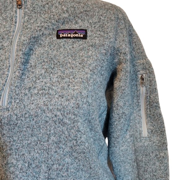 EUC Patagonia Blue Sweater Quarter Zip Fleece Popover Jacket Siz… - Picture 4 of 12
